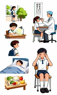 学生日常校园生活场景