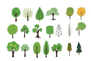 多样绿植图标集