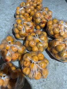 袋装柑橘整齐摆放