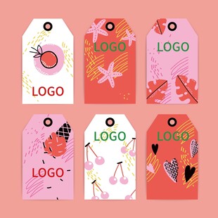 可爱手绘风品牌标签设计