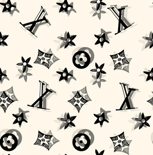 黑白星星图案纹理背景