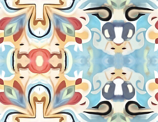 多彩几何抽象图案纹理