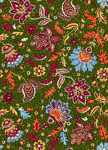 多彩花卉刺绣图案纹理