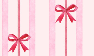 粉色蝴蝶结条纹背景图