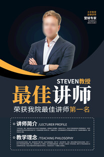 人物最佳讲师宣传海报