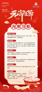 元宵节传统习俗海报