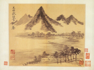 恽寿平水墨山水国画风景图