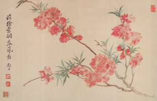 恽寿平国画桃花图