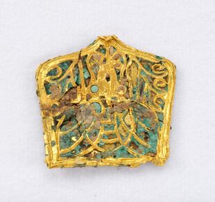 古代金镶绿松石精美饰件