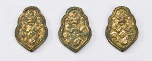 三枚金质精美古饰