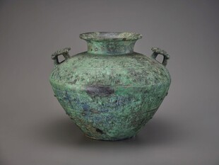 古朴双耳青铜陶罐