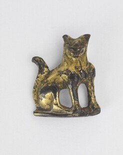 黄铜猫咪造型金属摆件