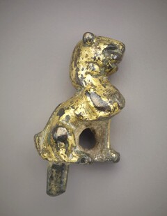 金色坐立小动物金属摆件