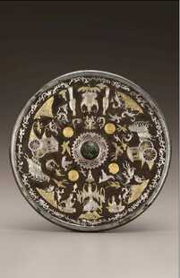 古代镶嵌装饰圆形器物