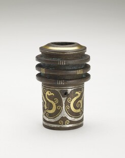 古雅多环带饰陶瓷筒形器