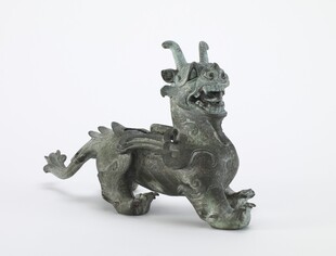 青铜麒麟摆件