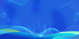 蓝色渐变动感波浪背景图