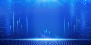 蓝色科技感虚拟场景背景