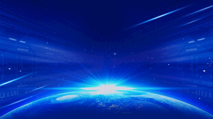 梦幻蓝色科技宇宙背景图