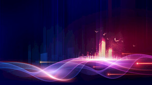 梦幻炫彩流动光影背景