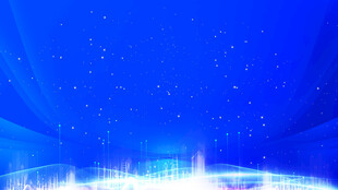 梦幻蓝色星空城市夜景