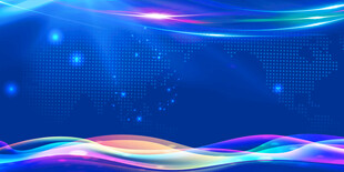 梦幻炫彩蓝色光效背景图