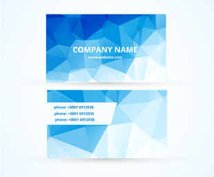 蓝色几何名片