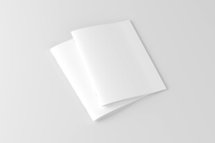 空白A4折页设计展示样机
