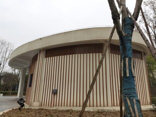 现代弧形建筑外观景观