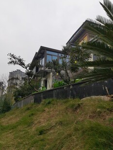 山坡上的现代风格别墅