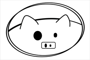 可爱卡通小猪头像