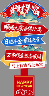 马年指引牌