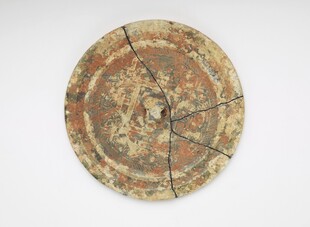 古代破损花纹圆盘