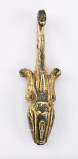 古金色兽首形金属装饰品