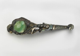 绿宝石银质精美发簪