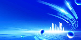 蓝色科技风城市光效背景