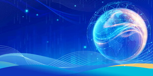 梦幻蓝色星球宇宙背景图