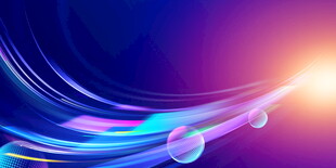 梦幻炫彩流动光线背景图