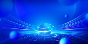 科技感蓝色未来球体场景