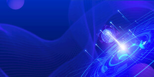 梦幻蓝色科技光效背景图