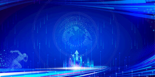 梦幻蓝色科技感场景画面