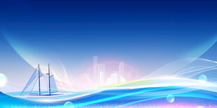 梦幻海上帆船背景图