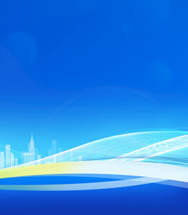 蓝色科技风城市背景图