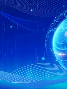 科技感蓝色地球背景图