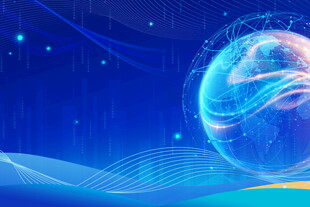 梦幻蓝色科技地球背景图