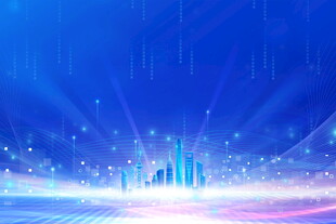 梦幻科技城市夜景背景