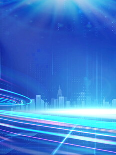 蓝色科技动感城市光线背景