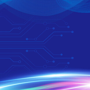 科技感蓝色电路板背景图