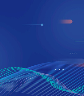 蓝色科技风抽象线条背景图