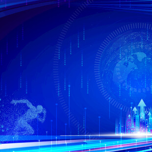 科技城市夜景背景图